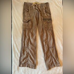 SOLD. Women’s Brown Plaid Cargo Pants